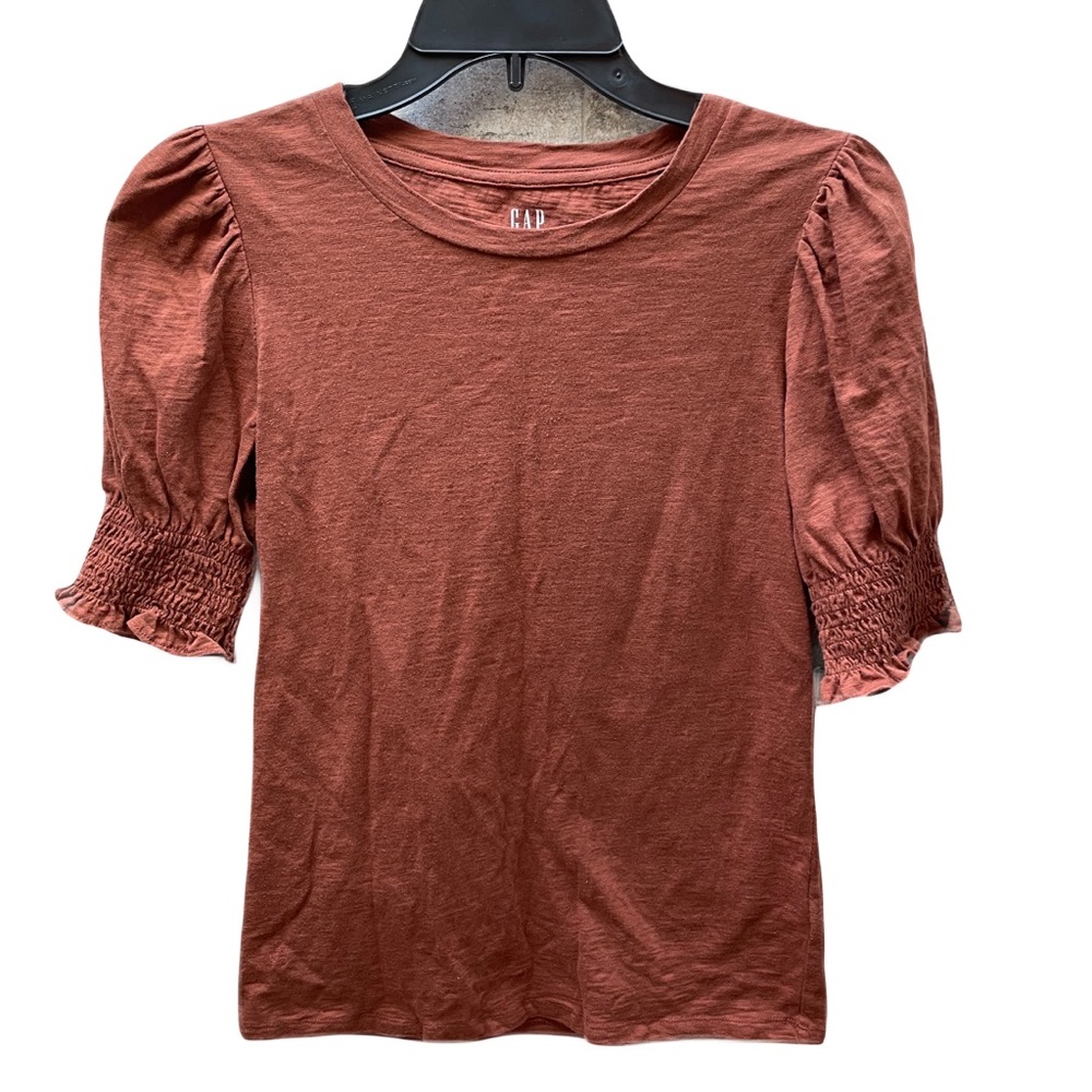 ❤️ GAP  SMOCKED PUFF SLEEVE TEE SHIRT SIZE XS